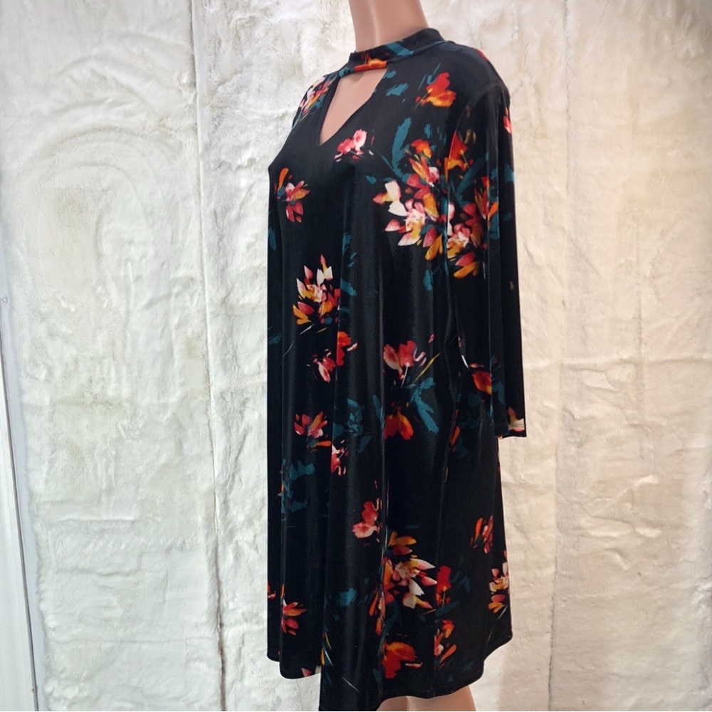 Floral Black Dress